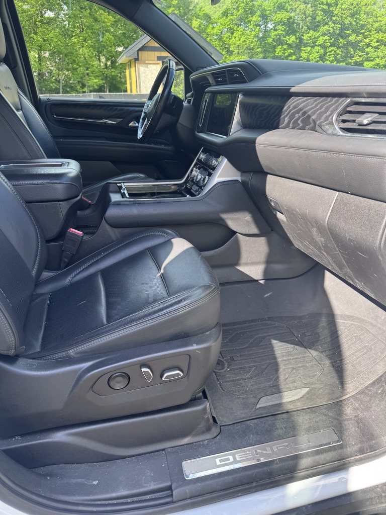 Vehicle console before mobile interior detailing in Dublin Ohio